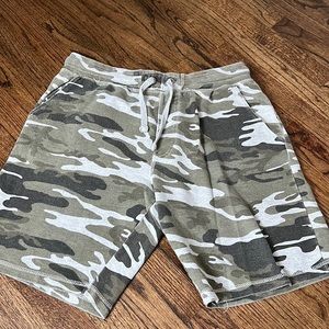 camo sweat shorts
